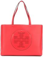 Tory Burch Perforated Logo Tote - Pink & Purple