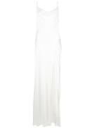 Jonathan Simkhai Spaghetti Strap Cowl-neck Gown - White
