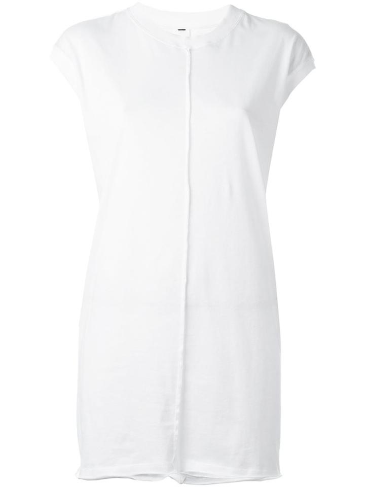 Damir Doma Rib Detail Long Tank, Women's, Size: Medium, White, Cotton