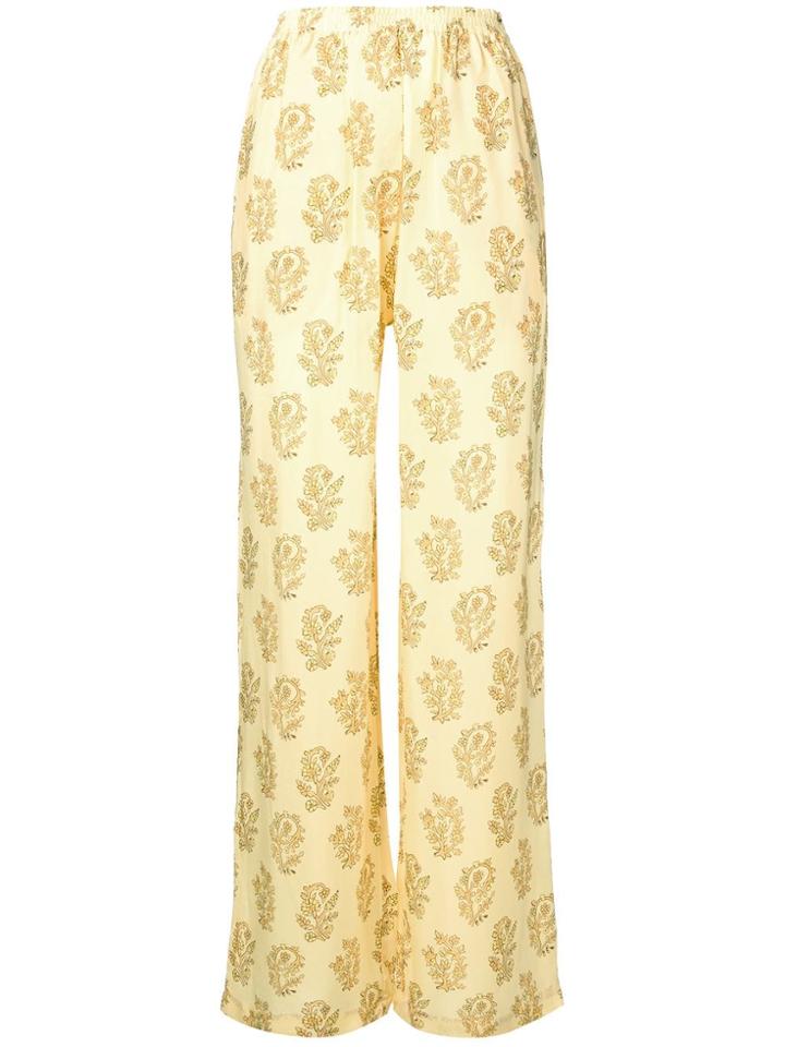 Acne Studios Printed Pyjama Trousers - Yellow