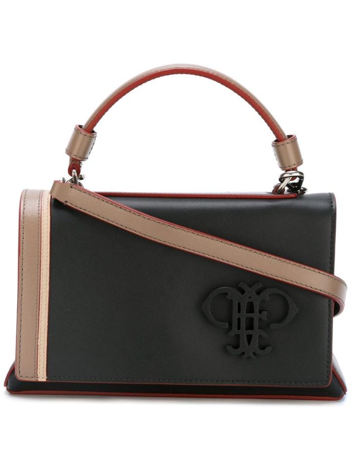 Emilio Pucci Panelled Satchel Bag - Black