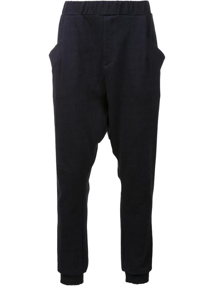 Baja East Drop-crotch Track Pants, Adult Unisex, Size: 1, Blue, Cotton/bamboo