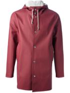 Stutterheim 'stockholm' Raincoat, Adult Unisex, Size: Medium, Red, Cotton/polyester