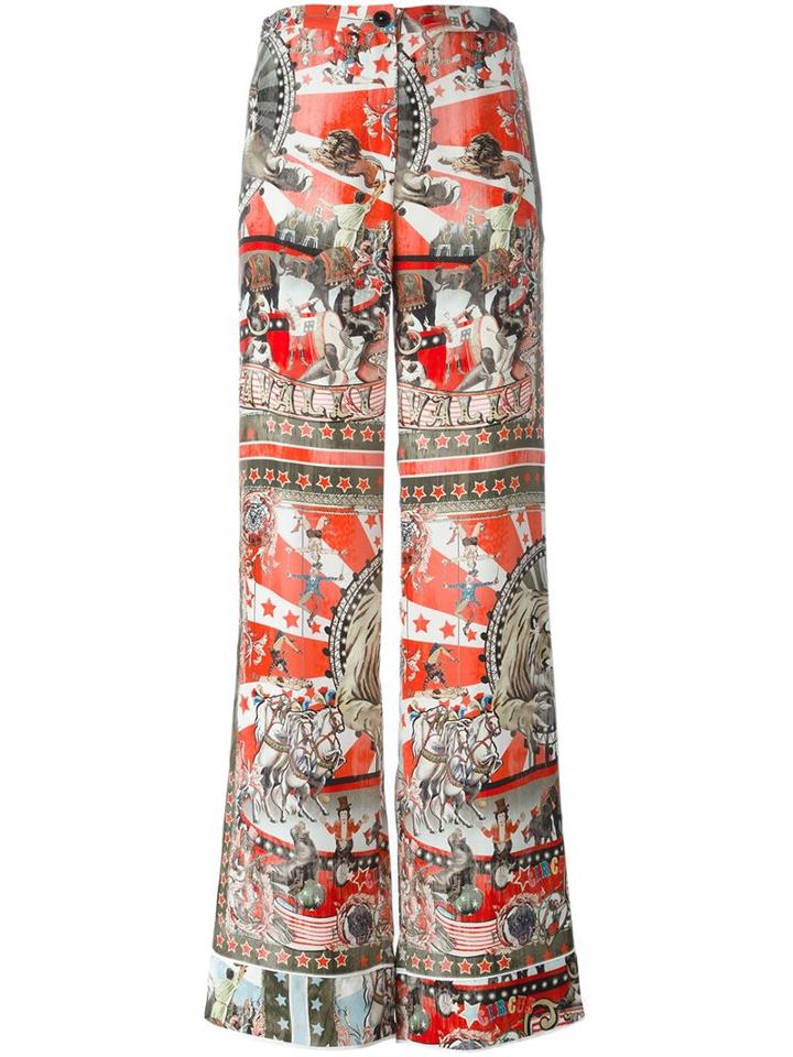 Roberto Cavalli 'circus' Print Trousers, Women's, Size: 40, Silk