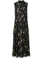 Suno Sleeveless Floral Dress, Women's, Size: 4, Black, Silk