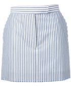Thom Browne Bar Stripe Raw-edge Miniskirt - Blue