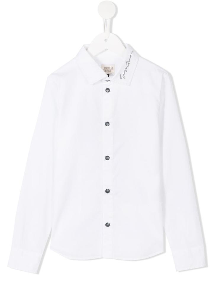 Armani Junior Classic Shirt, Boy's, Size: 10 Yrs, White