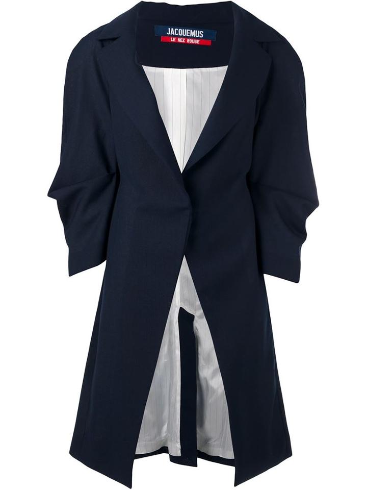 Jacquemus 'le Manteau Ouvert' Oversized Coat, Women's, Size: 36, Blue, Viscose/wool