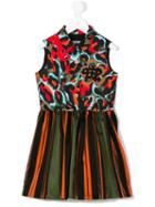 Young Versace - Sleeveless Printed Dress - Kids - Cotton/polyamide/polyester/spandex/elastane - 4 Yrs, Black