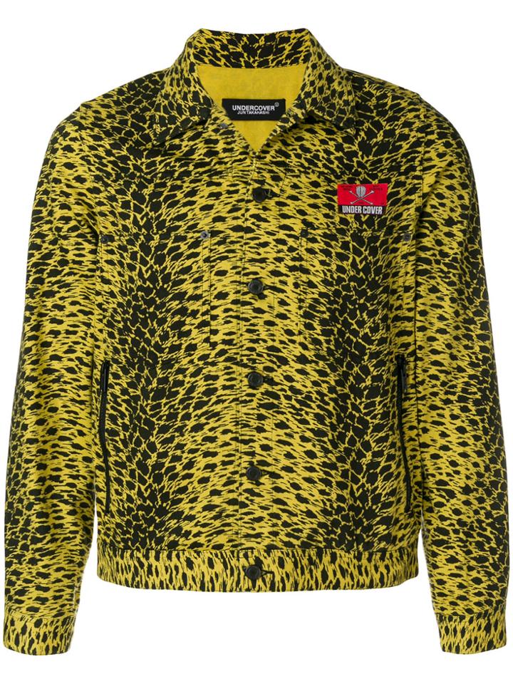 Undercover Patterned Denim Jacket - Yellow & Orange