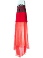 Delpozo Colour Block Dress - Red