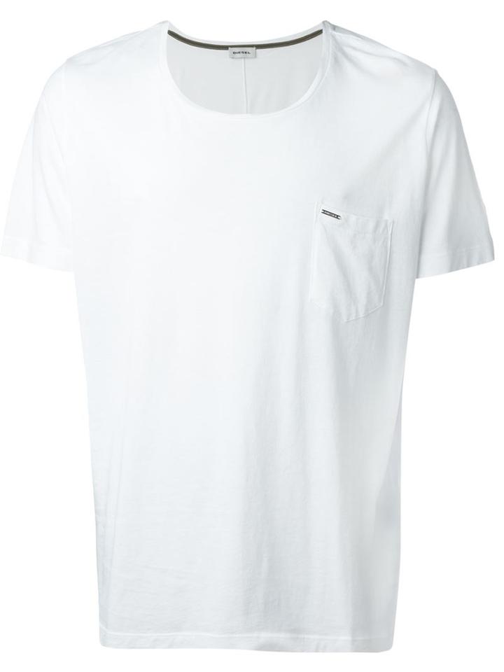Diesel Chest Pocket T-shirt, Men's, Size: L, White, Cotton