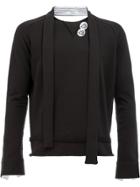 Aganovich Tied Neck Sweatshirt - Black