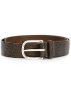 Orciani Textured Buckle Belt, Men's, Size: 100, Brown, Leather