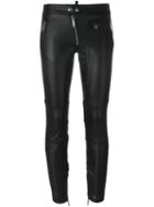 Dsquared2 Biker Trousers, Women's, Size: 42, Black, Lamb Skin/viscose/polyester