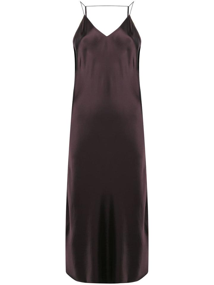 Helmut Lang Raw Detail Slip Dress - Brown