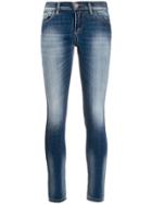 Frankie Morello Low Rise Skinny Jeans - Blue