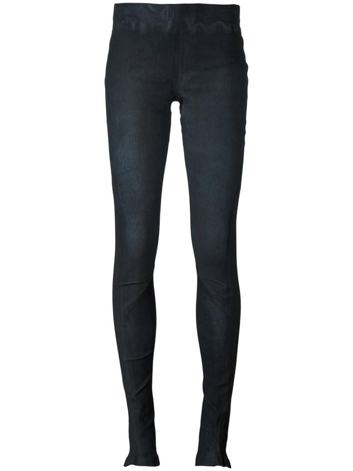 Isaac Sellam Experience 'sirene' Stretch Trousers, Women's, Size: 38, Black, Lamb Skin