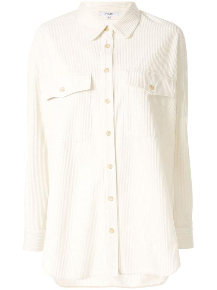 Loveless Oversize Corduroy Shirt - White