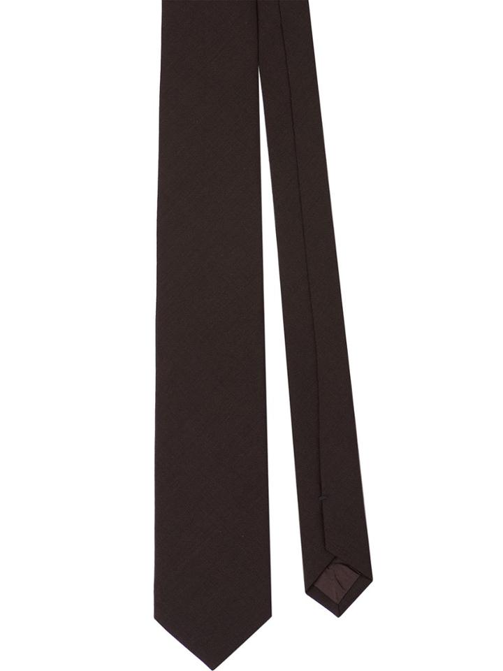 Prada Satin Pointed-tip Tie - Brown