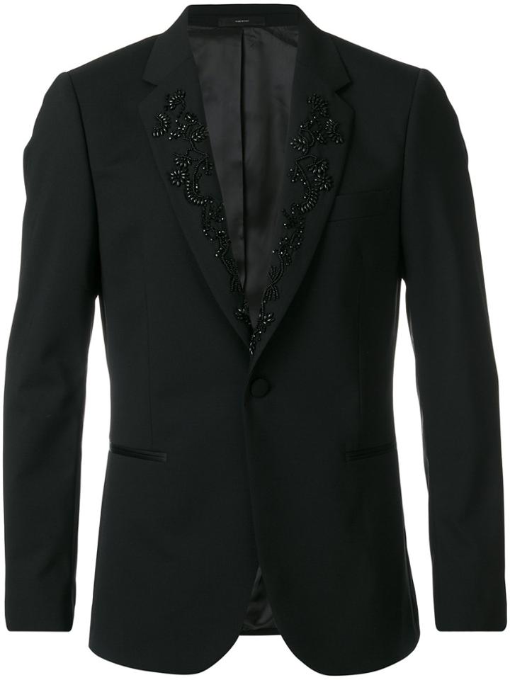 Paul Smith Bead Embroidered Collar Jacket - Black
