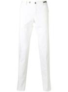 Pt01 Slim-fit Trousers, Men's, Size: 54, White, Cotton/spandex/elastane