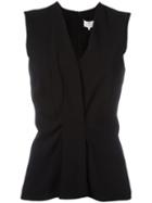 Maison Margiela Pinched Detail Vest, Women's, Size: 44, Black, Silk/polyamide/spandex/elastane/viscose