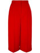 Alexander Mcqueen Pleated Culottes - Red