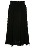 Comme Des Garçons Vintage Frayed Asymmetric Skirt - Black