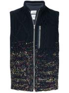 Coohem Aran Knit Zipped Vest - Blue
