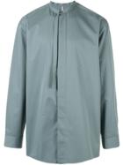 Oamc Long Sleeved Boxy Fit Shirt - Blue