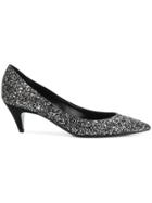 Saint Laurent Glitter Pointed Pumps - Metallic