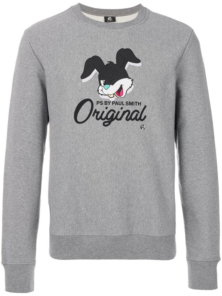 Ps By Paul Smith Rabbit Print Sweatshirt - Grey