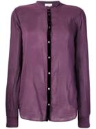 Forte Forte Contrast Button Blouse - Purple