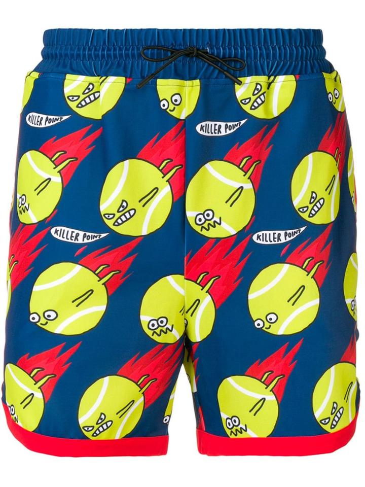 Hydrogen Burning Tennis Ball Swim Shorts - Blue