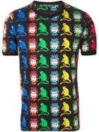 Dolce & Gabbana Knight And Monkey Print T-shirt, Men's, Size: 48, Black, Cotton