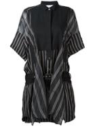 Sacai Striped Shirt Dress - Black