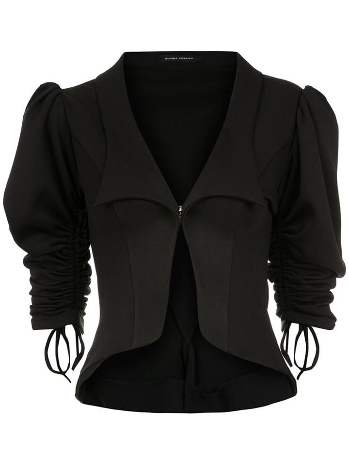 Gloria Coelho Billowing Sleeved Blazer - Black
