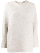 Loose-fit Round-neck Jumper - Neutrals