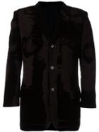Jean Paul Gaultier Pre-owned Burned Out Velvet Jacket - Black