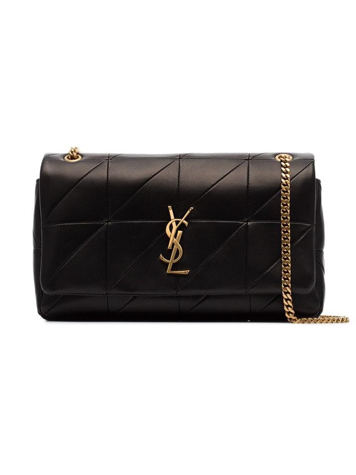 Saint Laurent Leather Jamie Patchwork Bag - Black