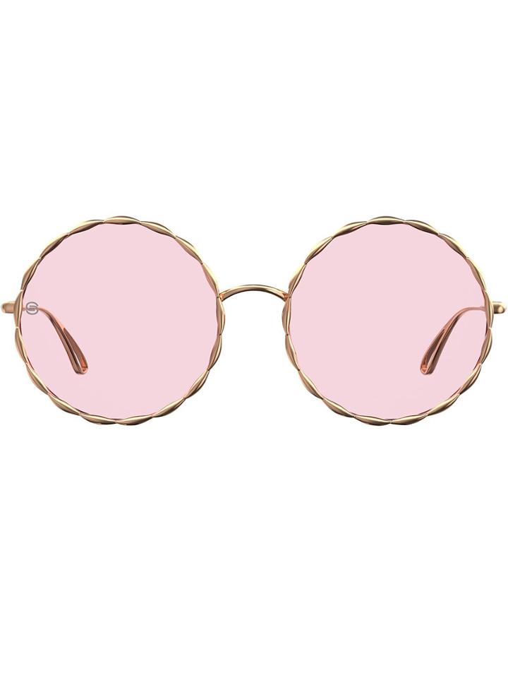 Elie Saab Round Sunglasses - Pink & Purple
