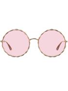 Elie Saab Round Sunglasses - Pink & Purple