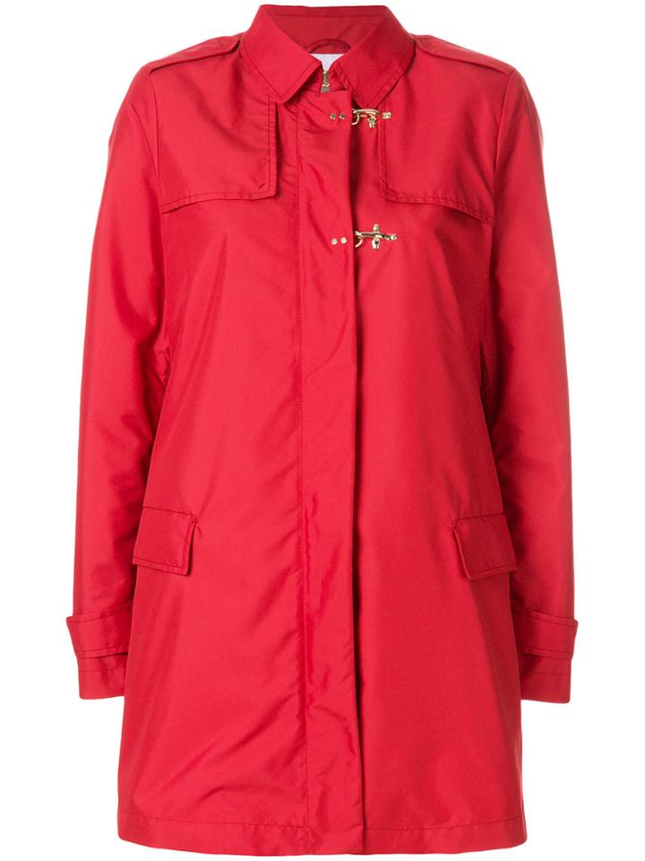 Fay Zipped Coat - Red