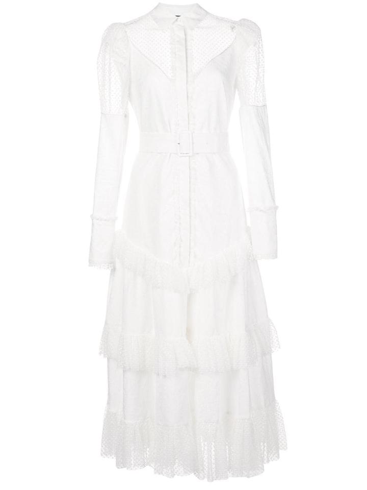 Alexis Evarra Ruffled Dress - White