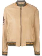 Mr & Mrs Italy Zipped Bomber Jacket - Brown