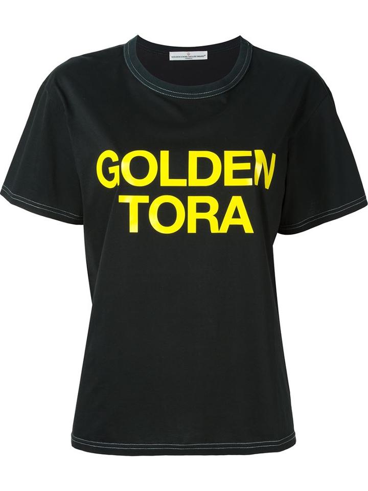 Golden Goose Deluxe Brand Logo Print T-shirt, Women's, Size: Xs, Black, Cotton