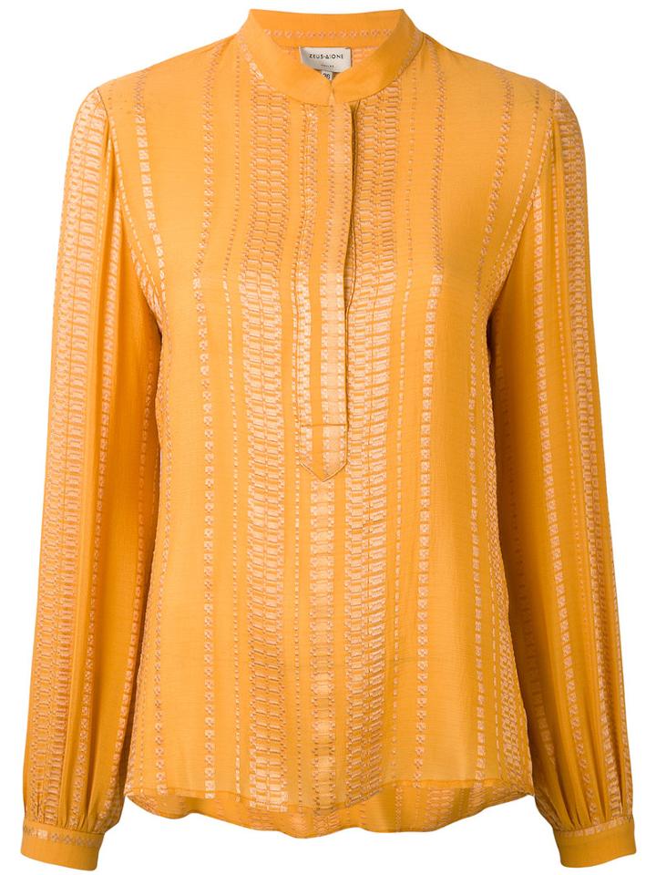Zeus+dione - Hera Blouse - Women - Silk/rayon - 44, Yellow/orange, Silk/rayon