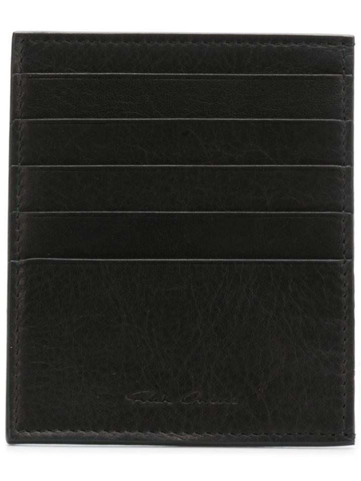 Rick Owens Logo Cardholder Wallet - Black