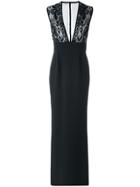 Emanuel Ungaro Lace Bodice Evening Dress - Black
